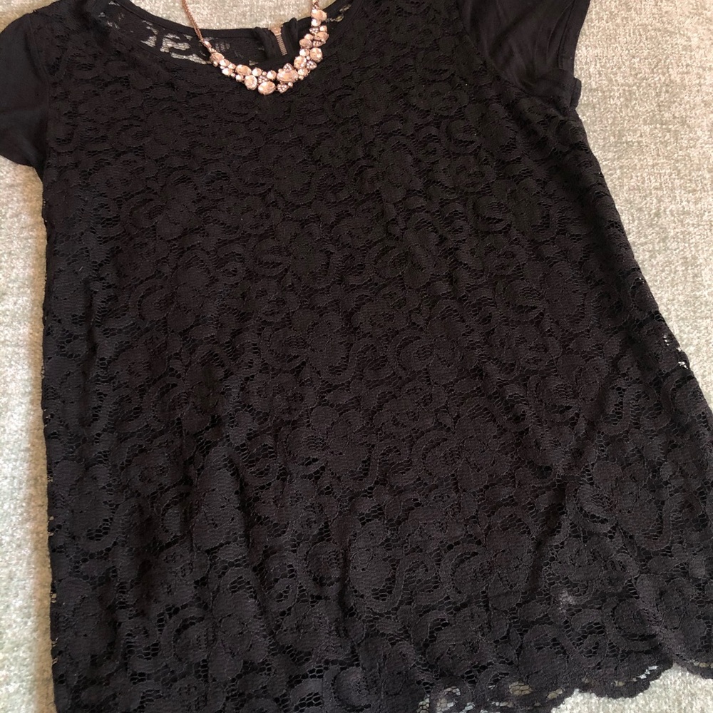 NY & Co Black Lace Top
